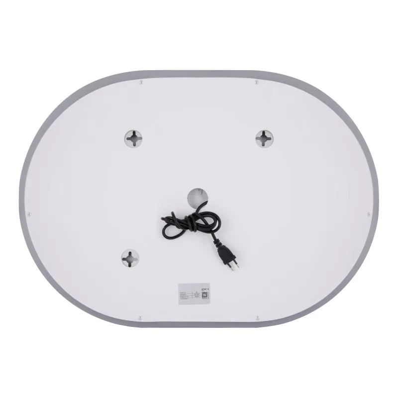 Зеркало Qtap Gemini с LED-подсветкой сенсорное 700х500 мм овальное для ванной комнаты