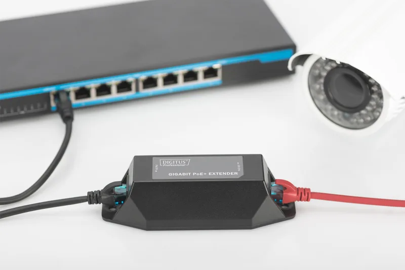 PoE-Екстендер DIGITUS Gigabit PoE+, 22W, 100m