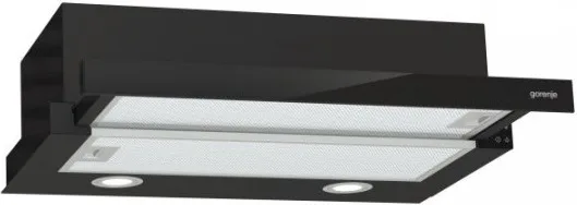Витяжка Gorenje телескопічна 60см 450м3 год чорна кухонна витяжка для відведення повітря рециркуляції