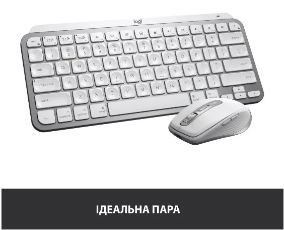 Клавіатура Logitech Бездротова Мембранна Підсвічування 295,9х131,95 мм Білий