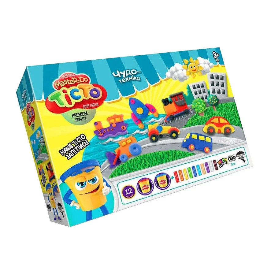 Набір для ліплення Danko Toys тісто 12 кольорів 26,5х7,5х19,5 см