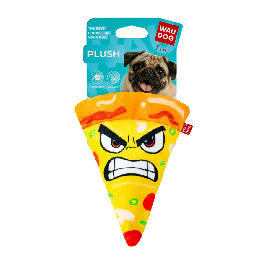 Іграшка для собак WAUDOG Fun Plush Піца з хрускотом 22,5х16 см плюш