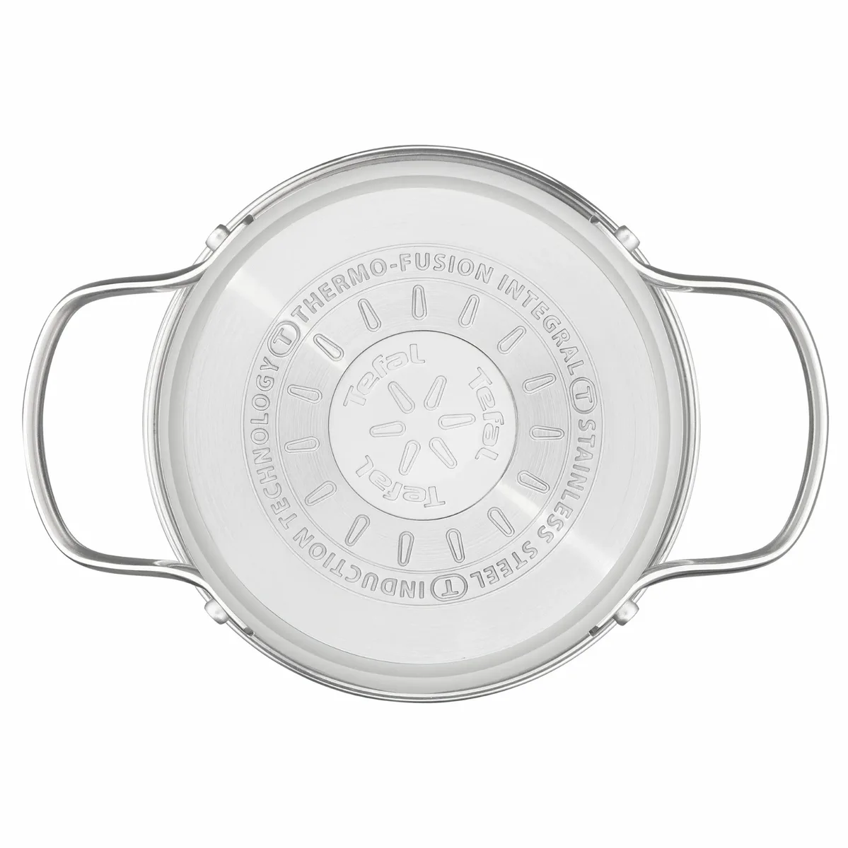 Каструля Tefal Mini з кришкою, 1 л, з нержавіючої сталі та скляним покриттям.