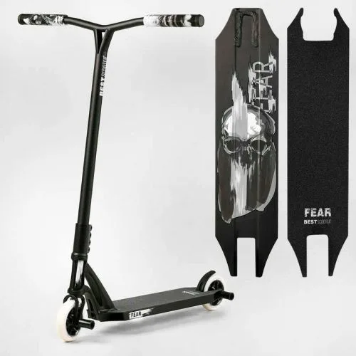 Труковий самокат Best Scooter SCS-система алюмінієвий диск та дека колеса PU 115 мм для трюків та фрістайлу.