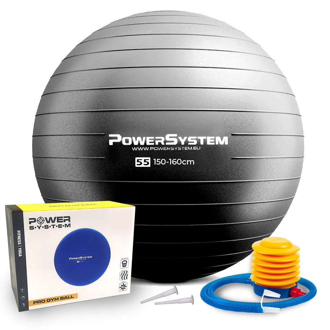 М'яч для фітнесу Active Point PVC 55 см Чорний