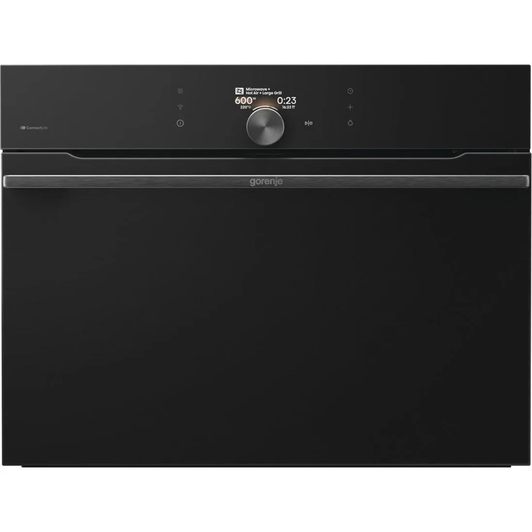 Духова шафа Gorenje електрична компактна 50л чорна з мікрохвильовою функцією Wi-Fi