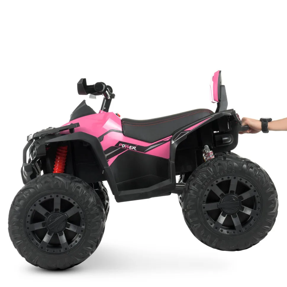 Дитячий електроквадроцикл Bambi Racer шкіра 103х70х71 см коричневий