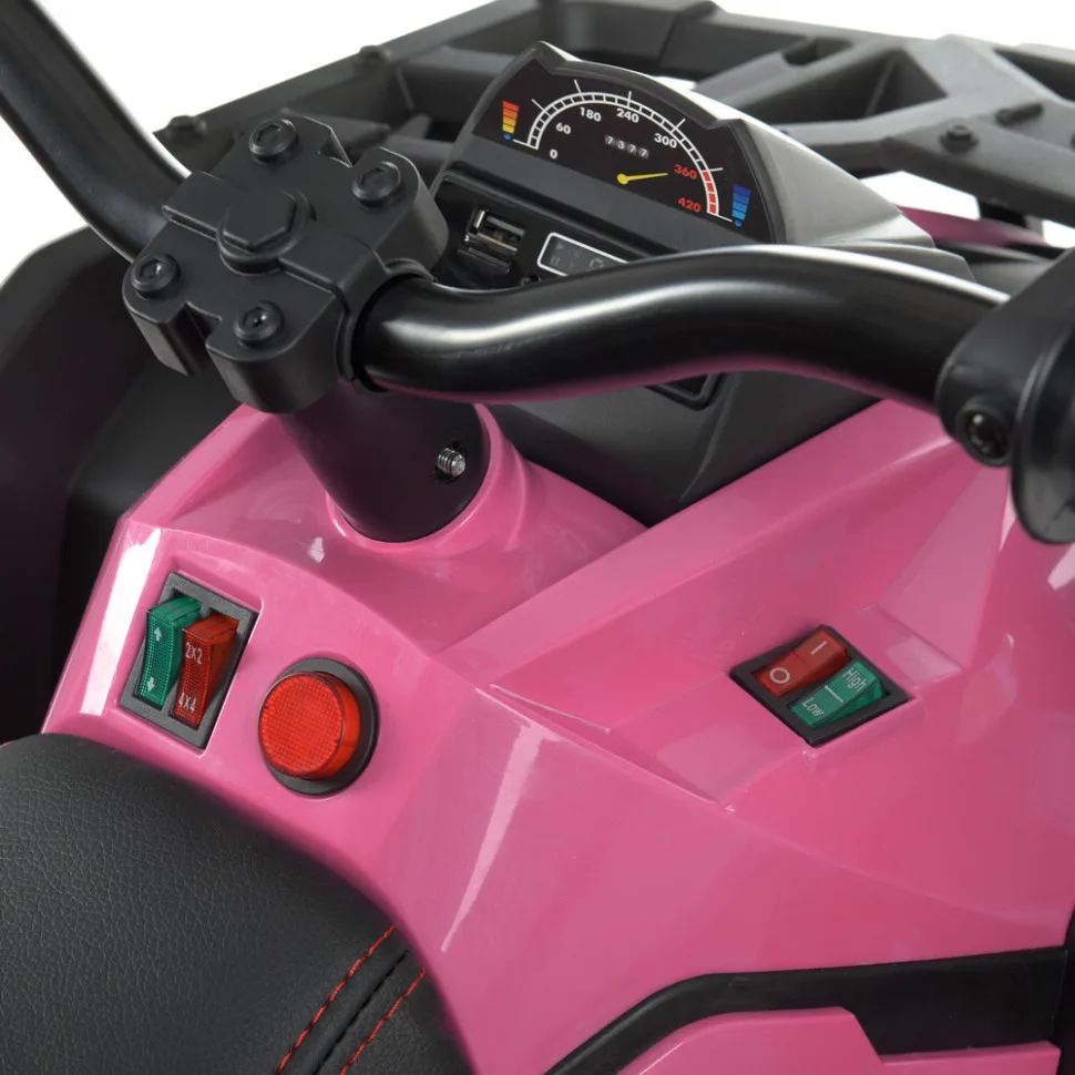Дитячий електроквадроцикл Bambi Racer шкіра 103х70х71 см коричневий