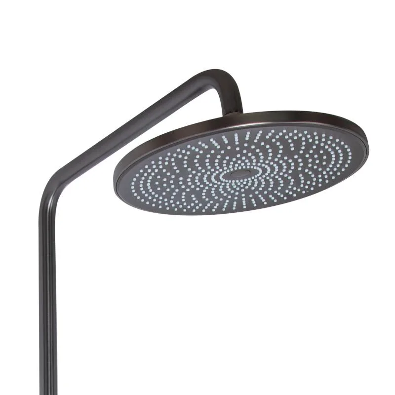 Душова система Qtap Slavonice Gunmetal Black PVD латунь 247х498х1013-1663 мм