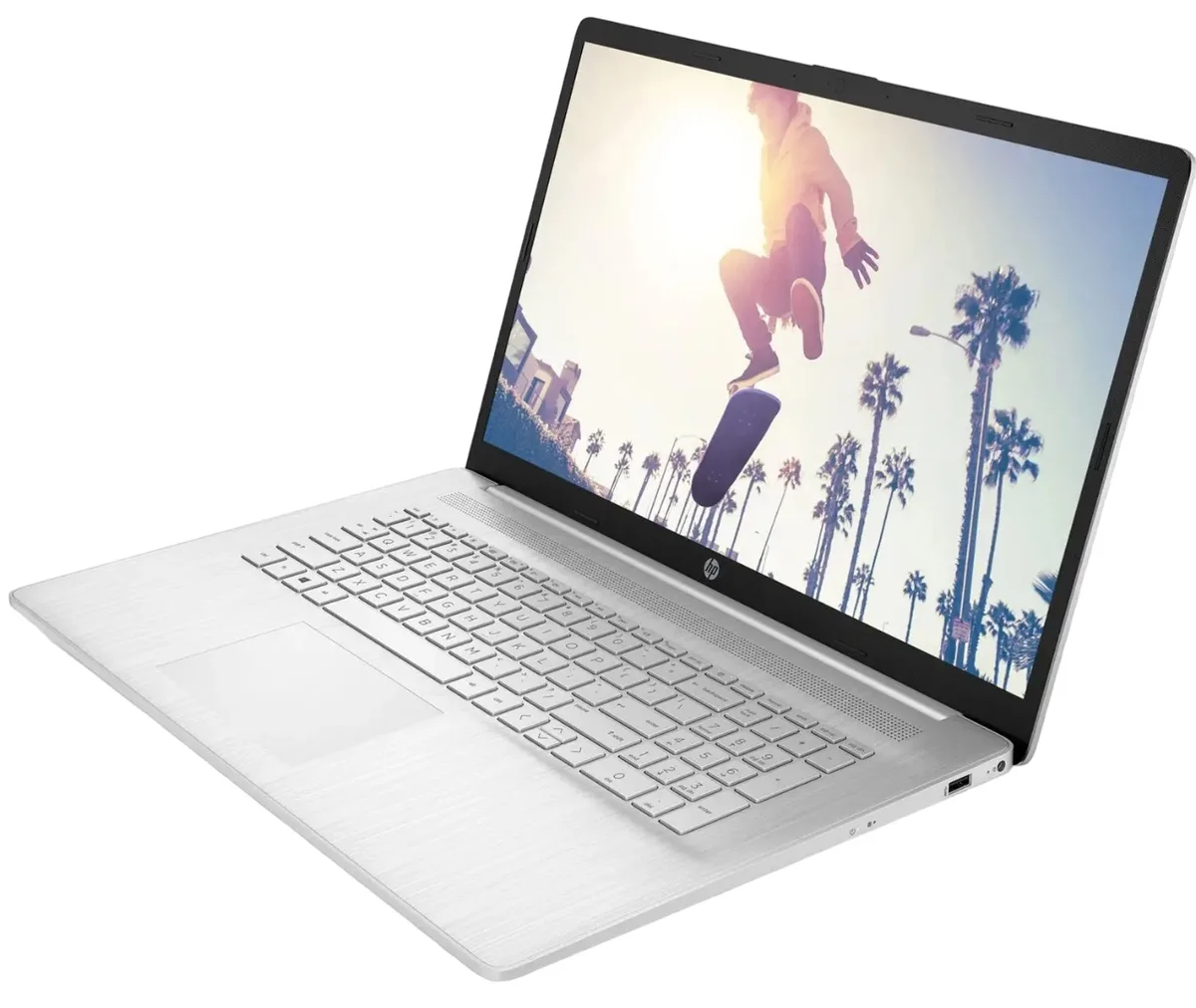 Ноутбук HP 17-cp3017ua 17.3" FHD IPS AG, AMD R7-7730U, 16GB, F1TB, UMA, DOS, сріблястий
