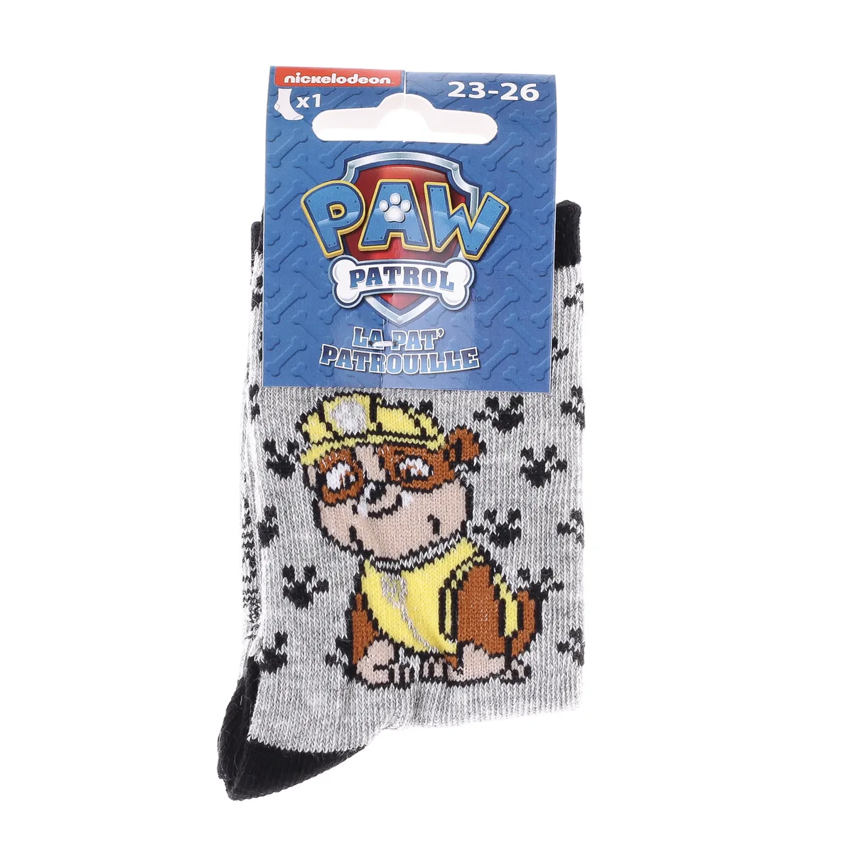 Шкарпетки PAW PATROL бавовна 19-22 світло-сірі
