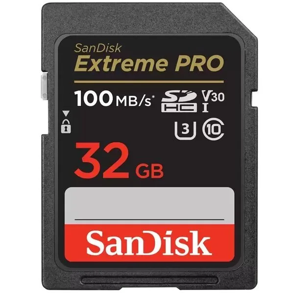 Карта пам'яті SanDisk SD 32GB UHS-I U3 V30 чорна