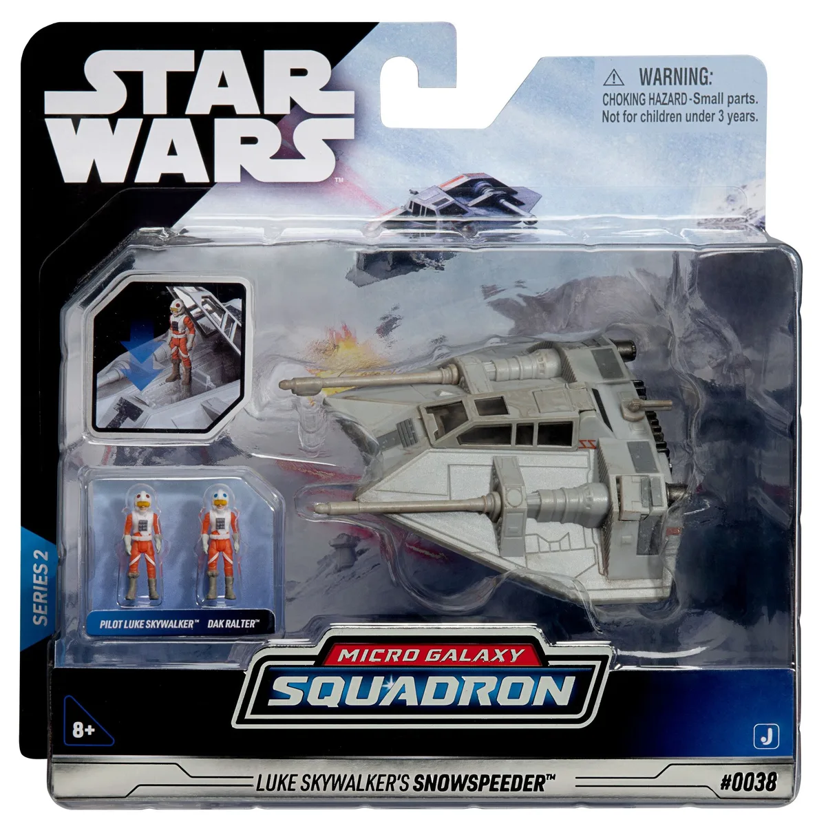 Ігрова колекційна фігурка Star Wars Medium Vehicle Транспорт та фігурка Snowspeeder (Luke Skywalker) 12.5см