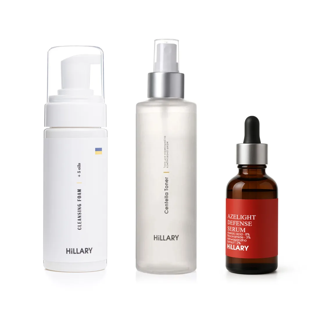 Комплекс для нормального типу шкіри з азелаїновою кислотою Hillary Skincare Set for Normal Skin with Azelaic A