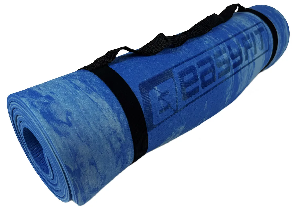 Коврик для йоги EasyFit s-EVA 183х61 см 8 мм Синій
