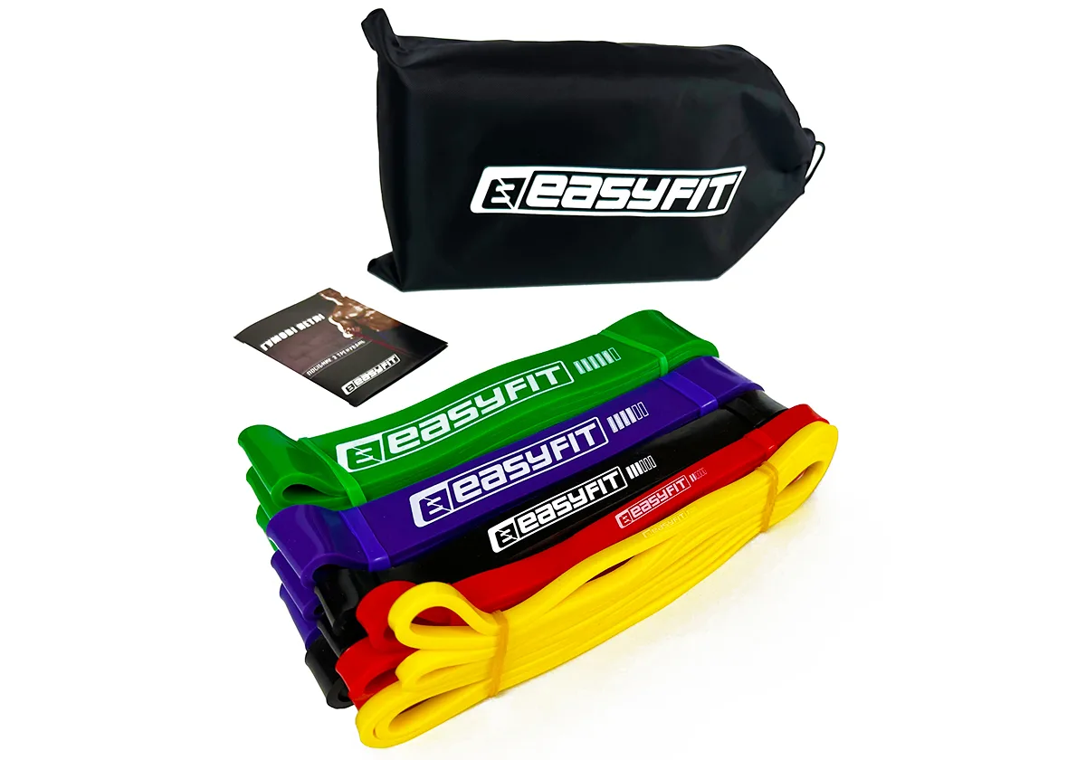 Резинові петлі EasyFit латекс 1-65 кг 5 шт кольорові
