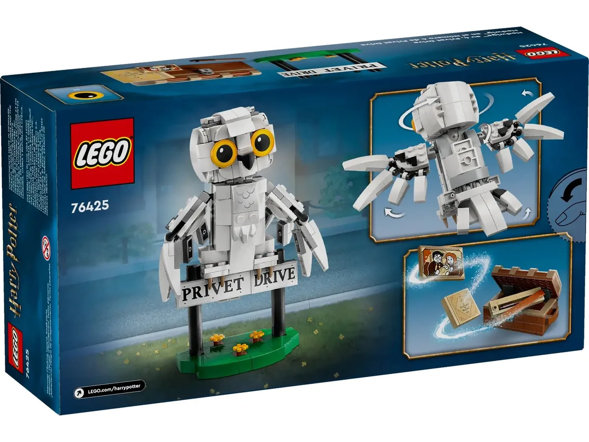Конструктор LEGO Harry Potter Гедвіґа 7+ для дівчат і хлопців пластиковий 24х20 см Білий