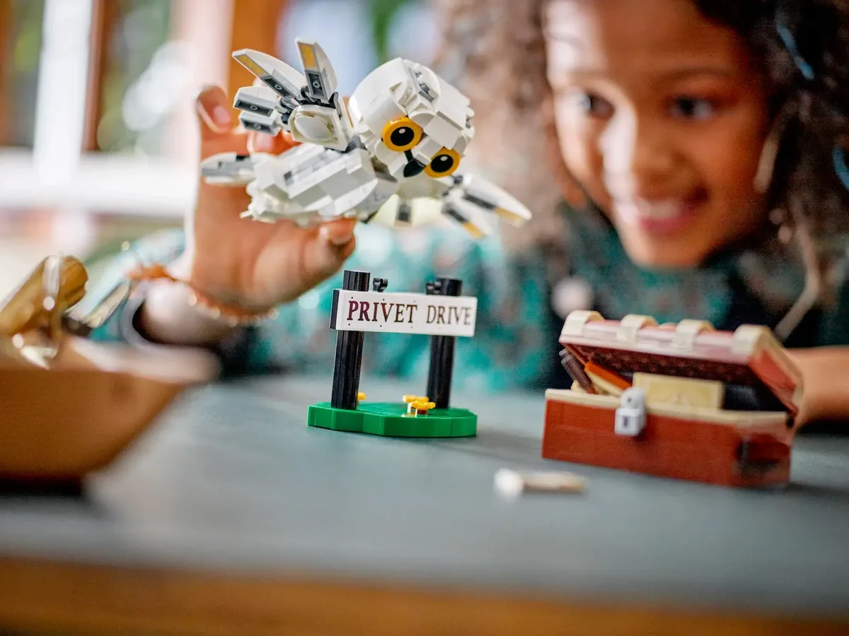 Конструктор LEGO Harry Potter Гедвіґа 7+ для дівчат і хлопців пластиковий 24х20 см Білий