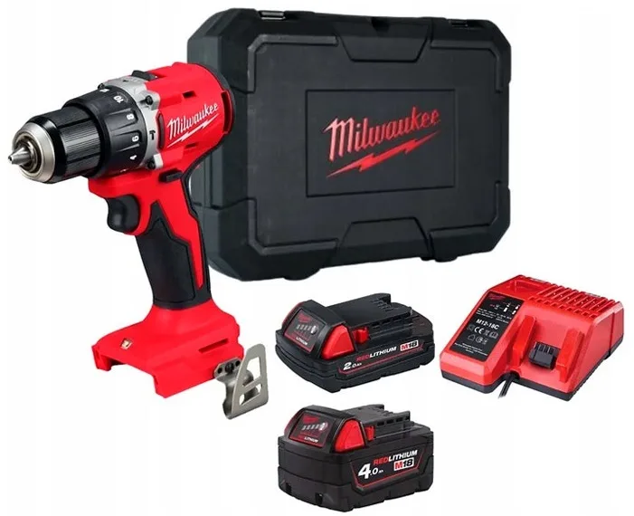 Акумуляторний шуруповерт-дриль Milwaukee М18 BLPDRC-422С 18В 1х2А·год 1х4А·год 60Нм 500·1700об/хв ЗП M12-18C