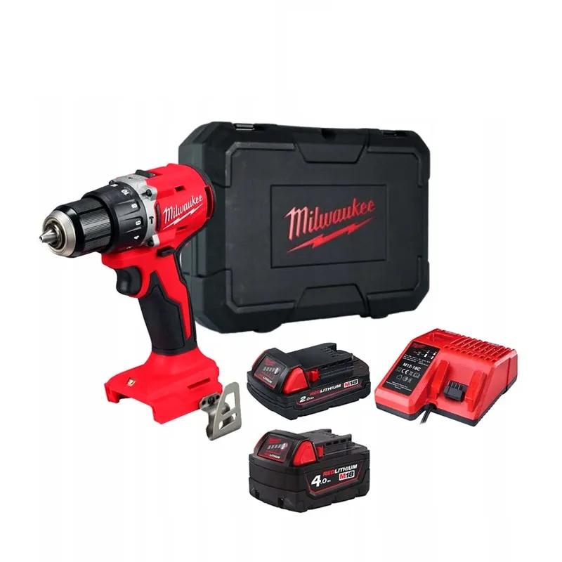 Акумуляторний шуруповерт-дриль Milwaukee М18 BLPDRC-422С 18В 1х2А·год 1х4А·год 60Нм 500·1700об/хв ЗП M12-18C