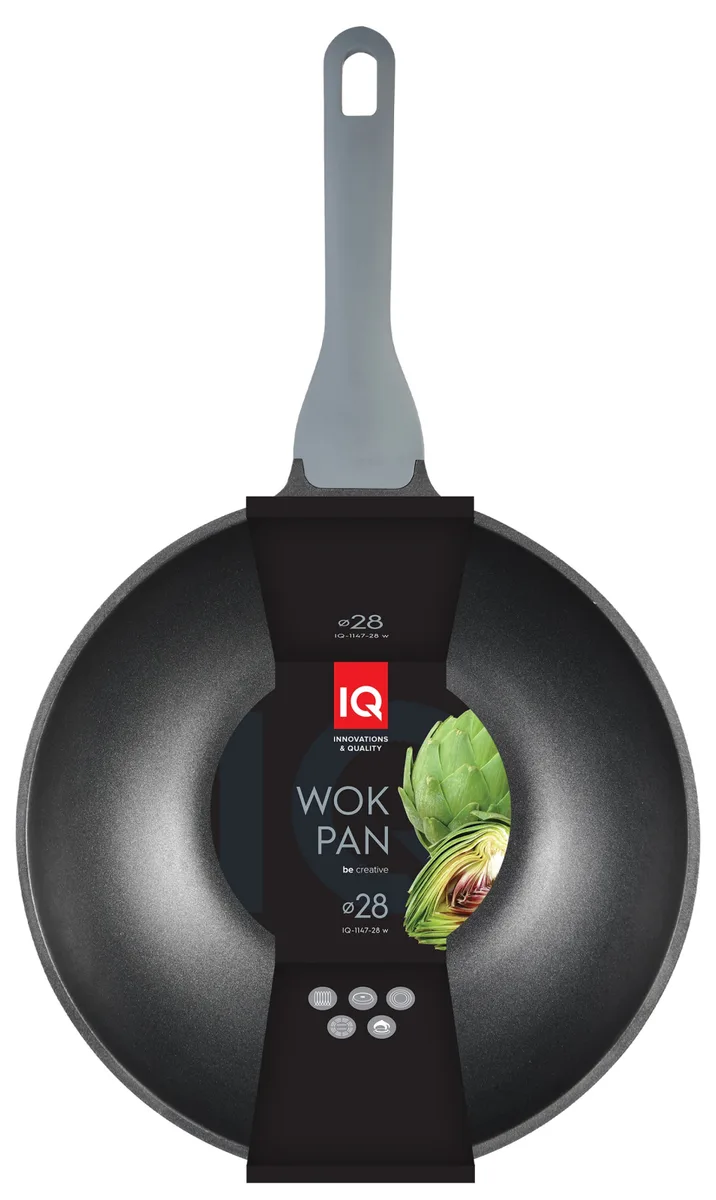 Сковорода WOK IQ литий алюминий 28 см без крышки