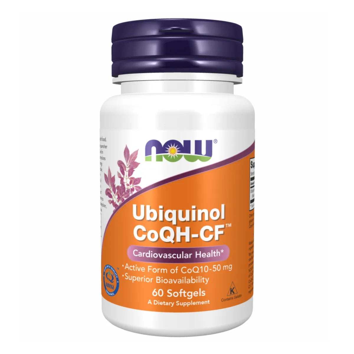 CoQH-CF Ubiquinol Now Foods 60 мягких капсул 50 мг