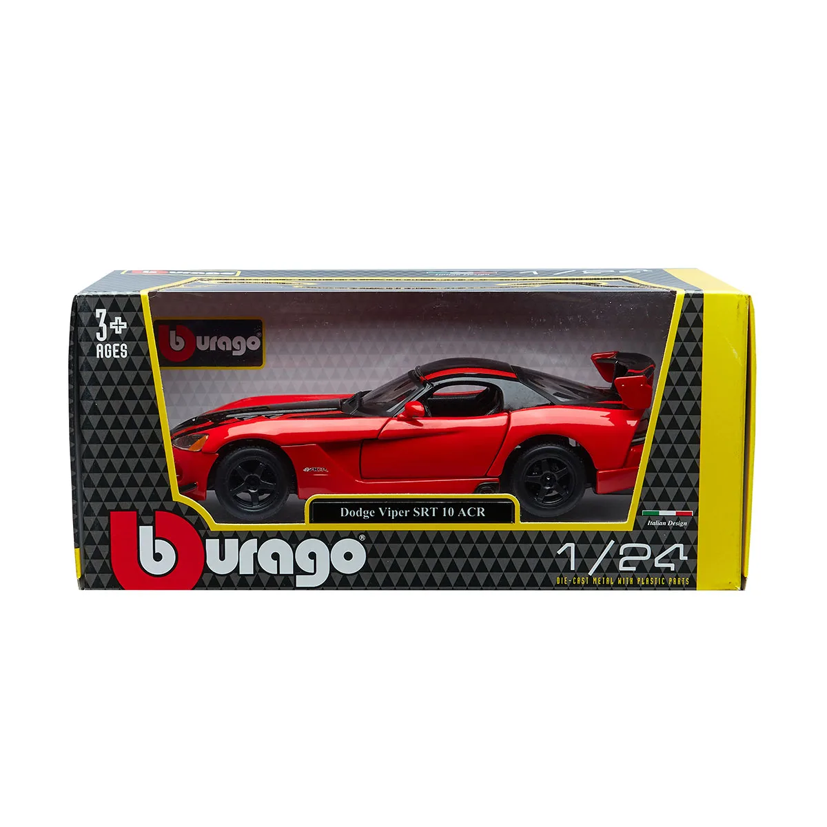 Автомодель Bburago метал 1:24 помаранчево-чорний червоно-чорний