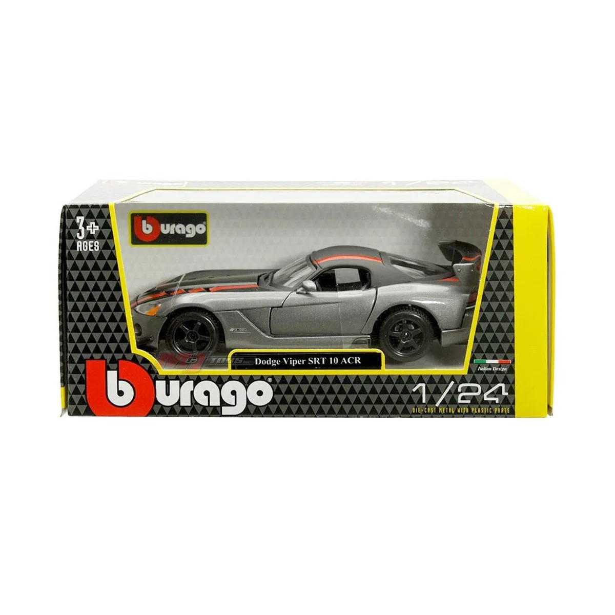 Автомодель Bburago метал 1:24 помаранчево-чорний червоно-чорний