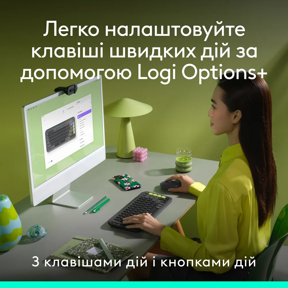 IT набір Logitech Клавіатура Миша Бездротові Bluetooth Сірий 321х137 мм 59х35 мм