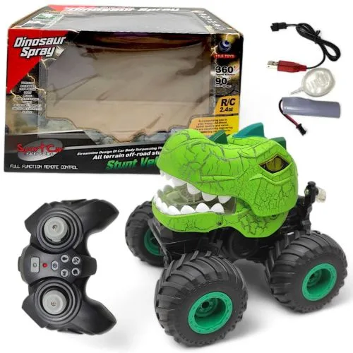 Радіоуправляюча машина YILE TOYS Діно-джип з парогенератором і світлом зелена 17х16,5х15 см