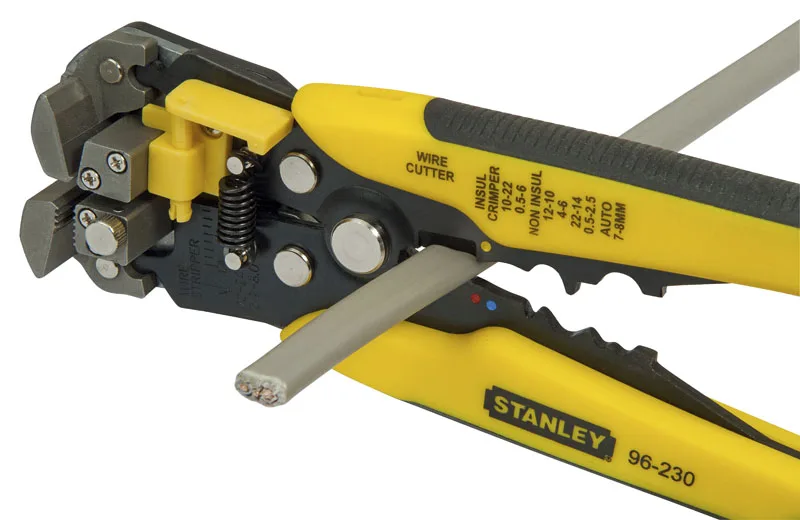 Автоматичний знімач ізоляції Stanley, для проводів 0.2-6мм2, кусачки, довжина 210мм.