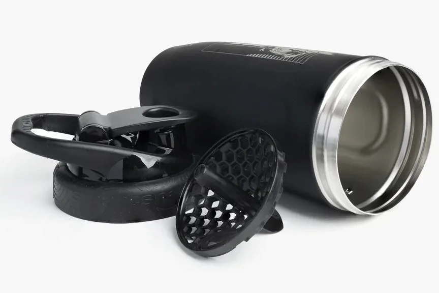 Шейкер спортивний SmartShake нержавіюча сталь 900 мл чорний