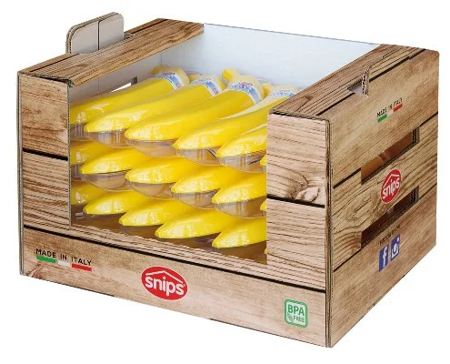 Контейнер для бананів 25x5,5x5 см харчовий пластик жовтий