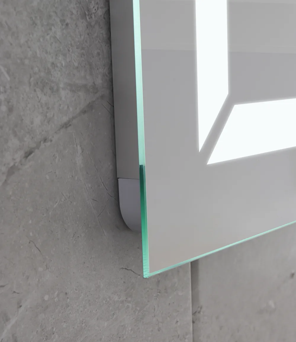 Дзеркало настінне з LED підсвічуванням Mixxus LIGHT MR01 80x60 см Біле безмідне скло