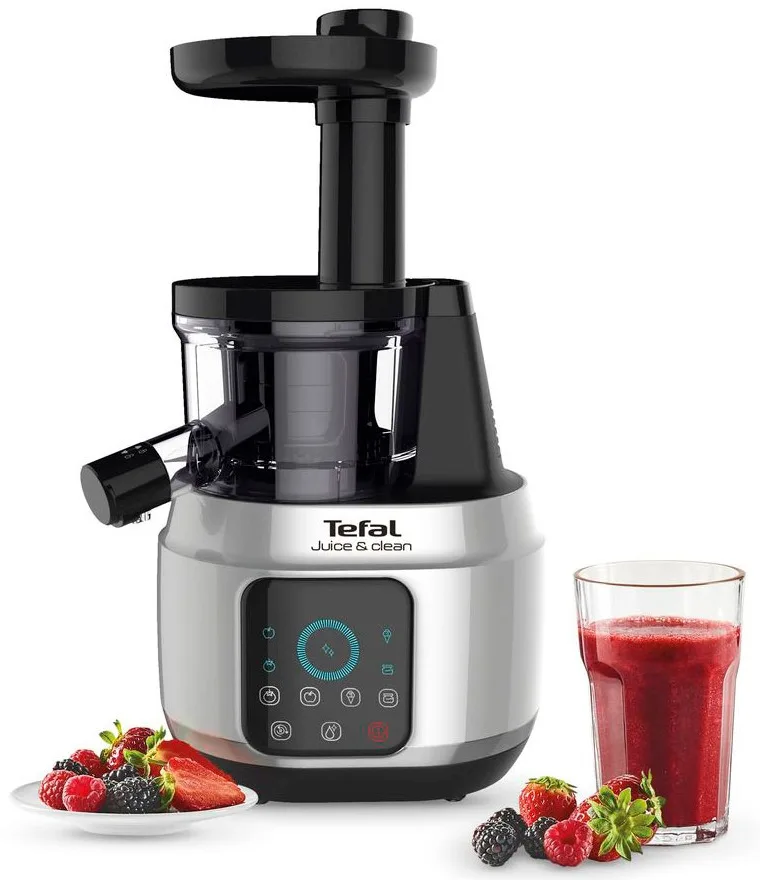 Соковыжималка Tefal шнековая пластиковая 42,2х25,6х18,5 см черная серебристая