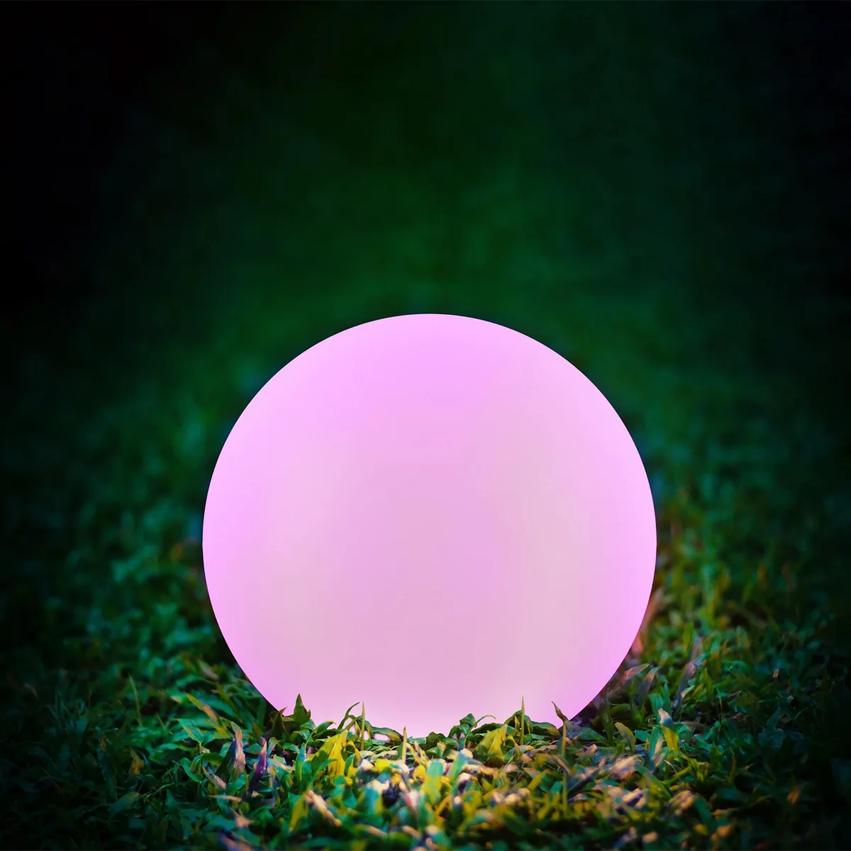 Садова RGB куля LumiLED полікарбонат 25 см асорті на сонячній батареї IP44