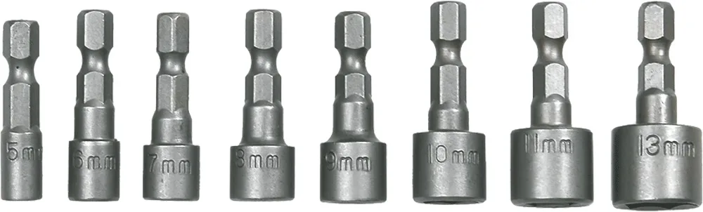 Набір торцевих головок TOPEX, 1/4", 5-13 мм, CrV, 8 шт.