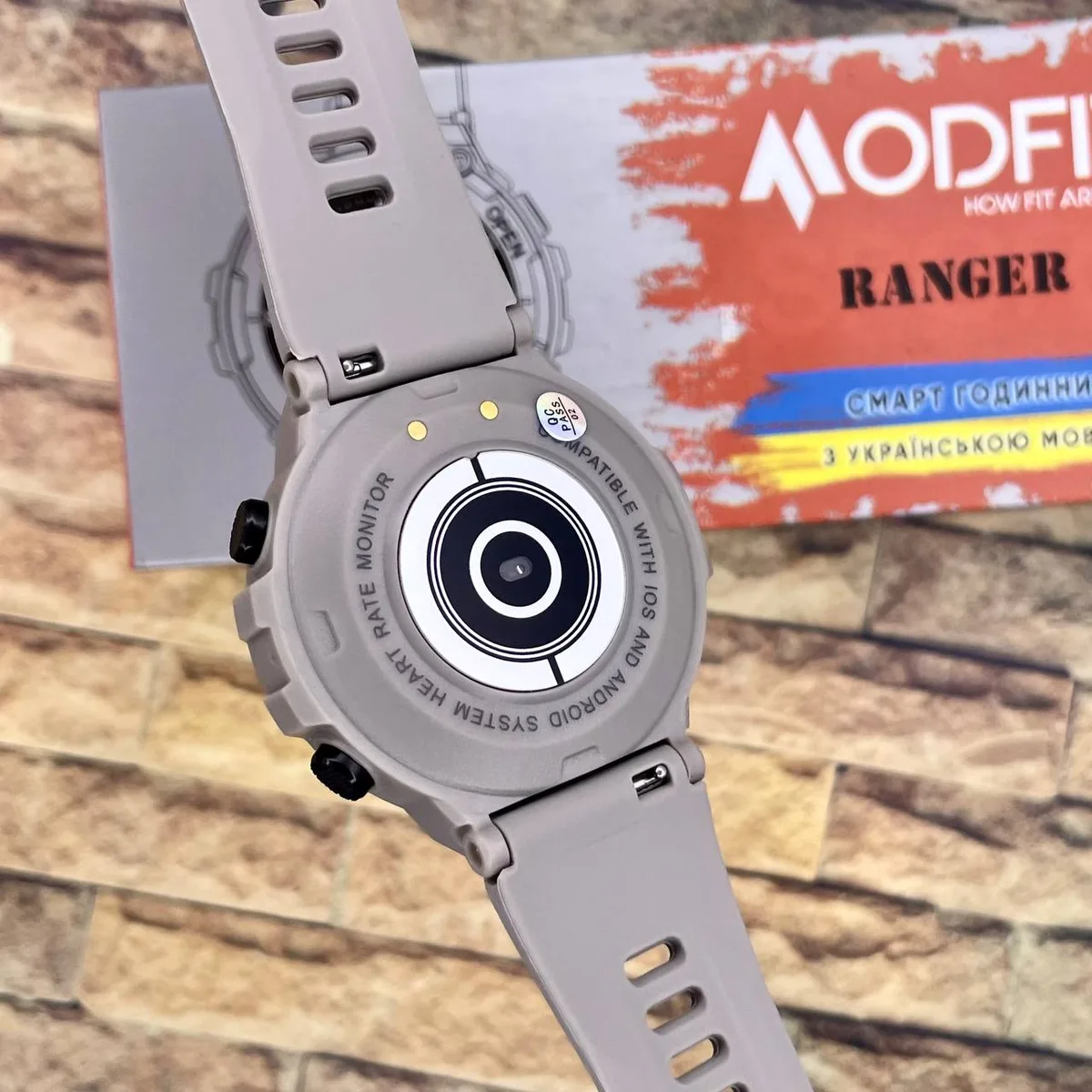 Умні годинники Modfit полімер сталь 36 мм сірі