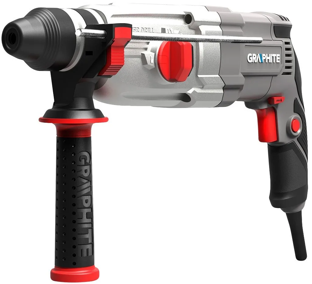 Перфоратор GRAPHITE SDS-plus 900 Вт, 3.4 Дж, у кейсі, вага 6.1 кг