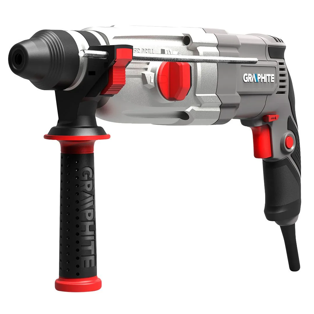 Перфоратор GRAPHITE SDS-plus 900 Вт, 3.4 Дж, у кейсі, вага 6.1 кг