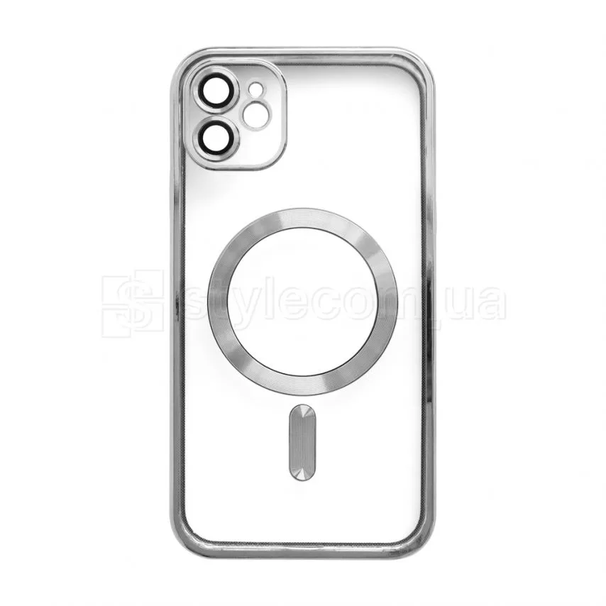 Чохол MagSafe для iPhone 11 пластик силікон срібний