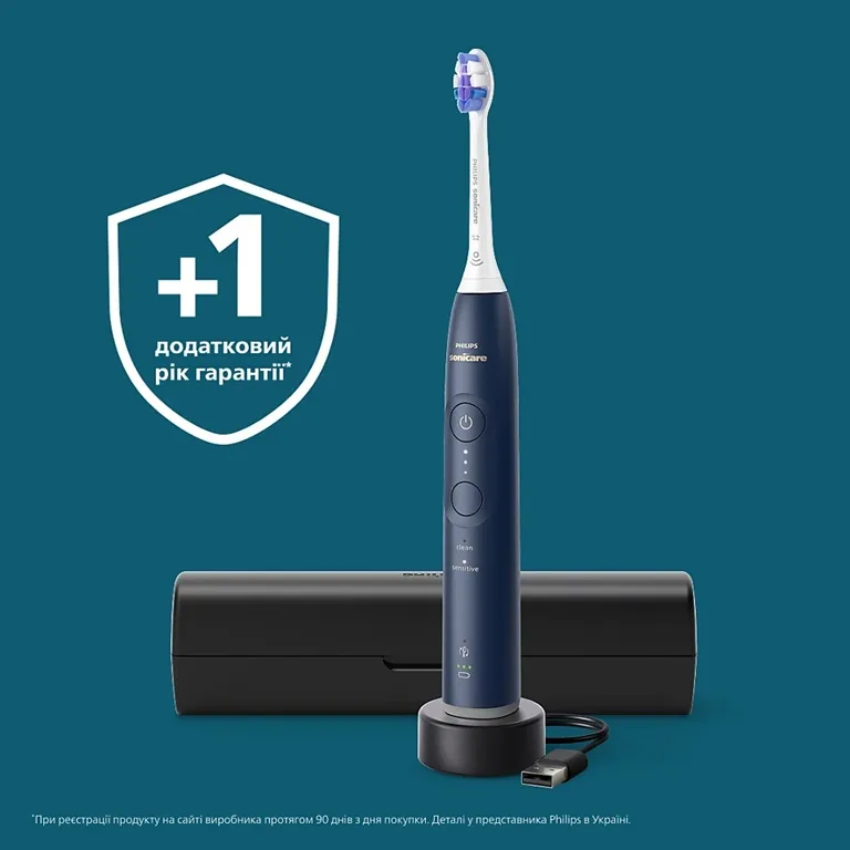Зубна електрощітка Philips Sonicare Ультразвукова Синя 62000 рухів 2 режими 1 насадка