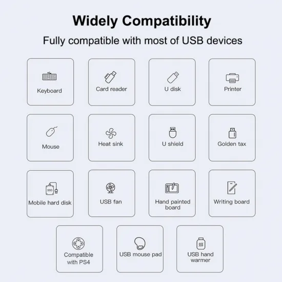 USB 3.0 хаб 4 порти 30 см Чорний