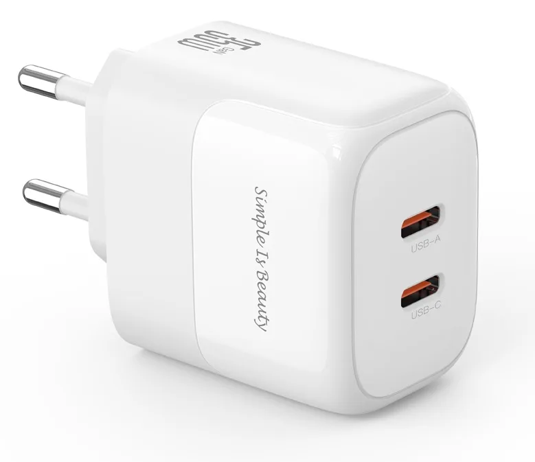Мережевий зарядний пристрій XO 35Вт 2xUSB Type-C Білий