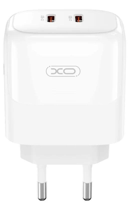 Мережевий зарядний пристрій XO 35Вт 2xUSB Type-C Білий