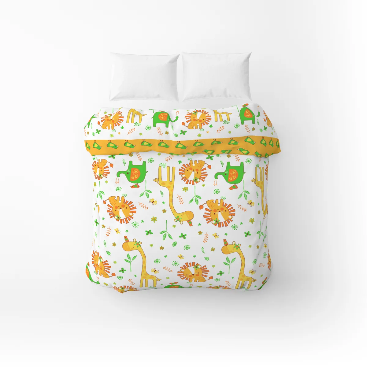Підковдра бязева Home Line 110х145 см жовта зелена 100% хлопок