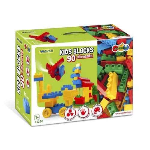 Конструктор Kids Blocks 90 елементів TIGRES різнокольоровий набір для дітей від 1 року іграшка для творчості