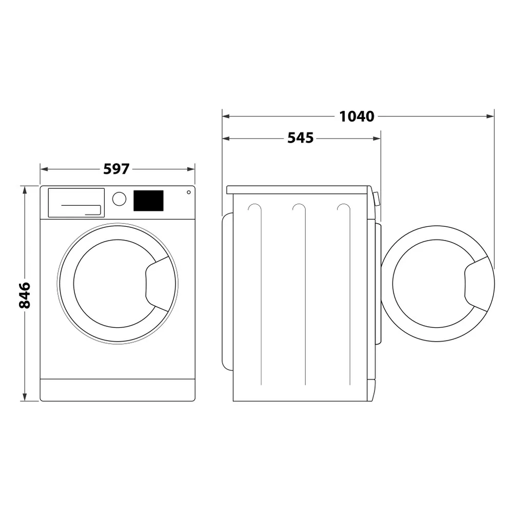 Сушильна машина Whirlpool 8кг з тепловим насосом для білизни з дисплеєм та чорним люком