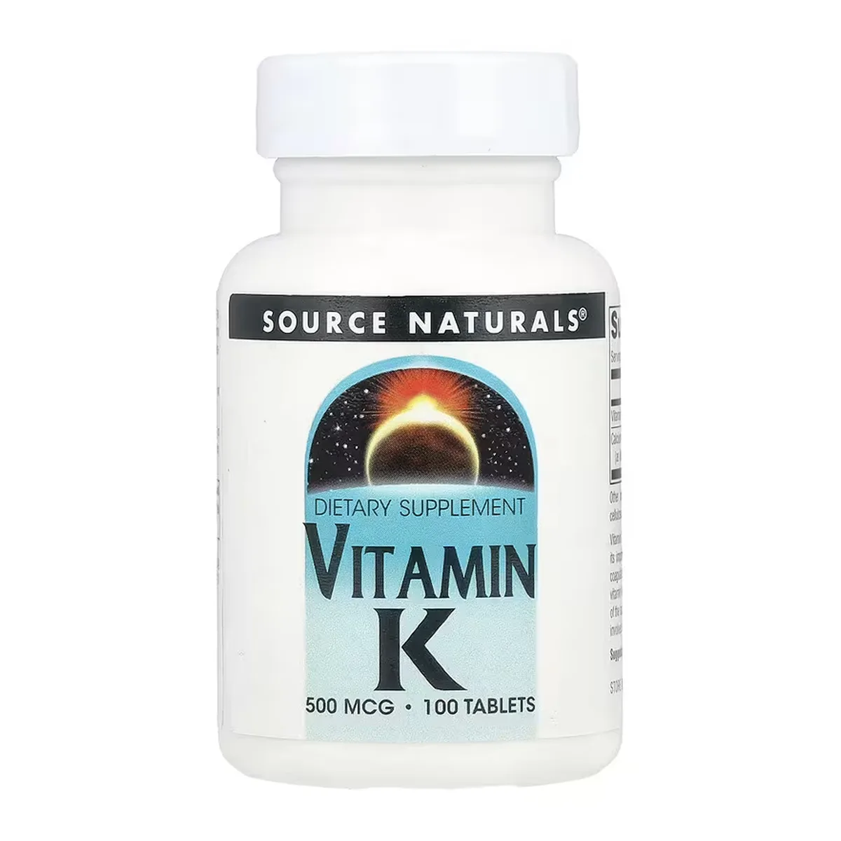 Вітамін K Source Naturals 500 мкг 100 таблеток для вегетаріанців