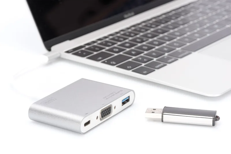 Хаб DIGITUS USB-C > VGA/USB-A/USB-C